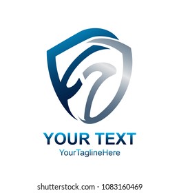 Letter S logo design template colored silver blue shield design for business and company identity. Abstract initial S alphabet logo element.