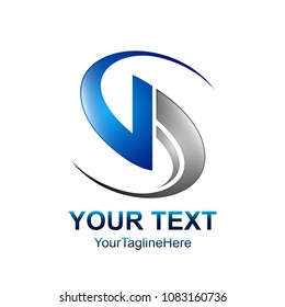 Letter S logo design template colored silver blue swoosh design for business and company identity. Abstract initial S alphabet logo element.
