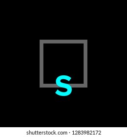 letter S logo design template. creative sign. Universal vector icon. square style - Vector