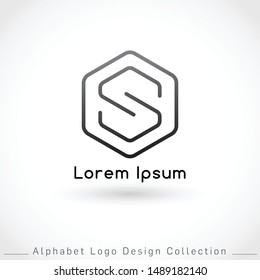 Letter S Logo Design-Vorlage einzeln auf weißem Hintergrund: Vektorgrafik