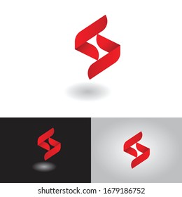 Plantilla de diseño del logotipo de la letra S.
