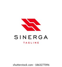 letter S logo design template. Creative sign logotype.