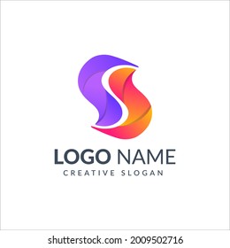 Letter S logo design template ,Technology abstract dot connection cross vector logo icon.

