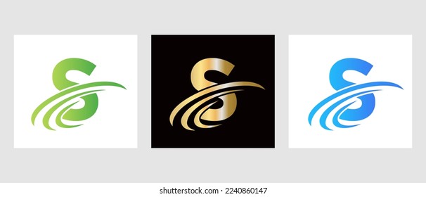 Letter S Logo Design Template. Monogram S Letter Logotype Symbol