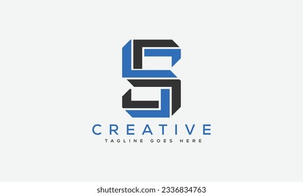 Ilustración vectorial de la plantilla de diseño del logotipo de la letra S.