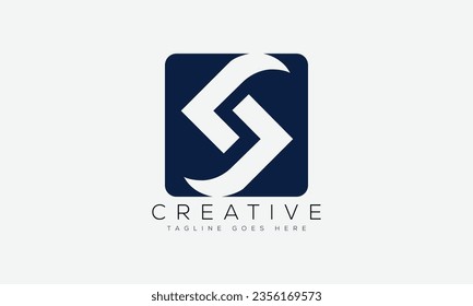 Ilustración vectorial de la plantilla de diseño del logotipo de la letra S.