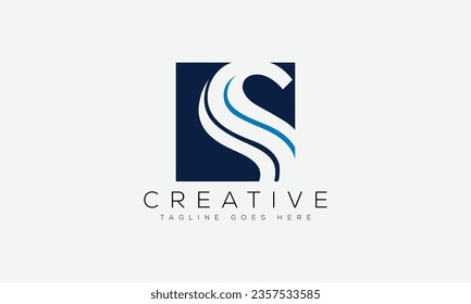 Ilustración vectorial de la plantilla de diseño del logotipo de la letra S.