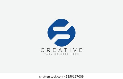 Ilustración vectorial de la plantilla de diseño del logotipo de la letra S.