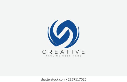 Ilustración vectorial de la plantilla de diseño del logotipo de la letra S.