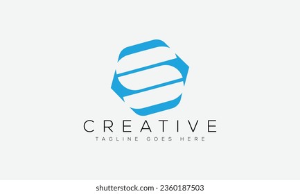 Ilustración vectorial de la plantilla de diseño del logotipo de la letra S.