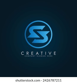 Plantilla de diseño de logotipo de letra s. Letras iniciales S vector de logotipo. Ilustración de vector de marca de símbolo S creativo