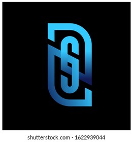 Letter S logo design template,Technology abstract letter logo