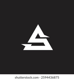Letter S logo design with triangle shape.