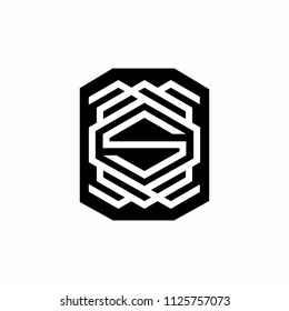 Letter S logo design unique simple abstract