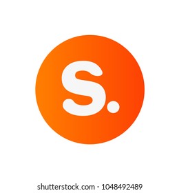 Letter S Logo. S Letter Design Vector with Dot.