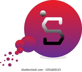 Letter S Logo. Letter S Design Vector with Bubble