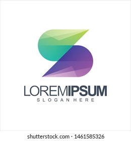 letter S logo design vector illustration