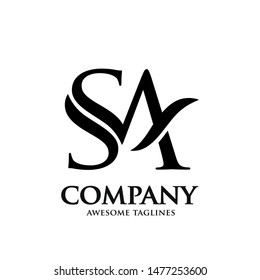 letter s and a logo design vector illustration template