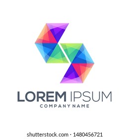 letter s logo design vector abstract