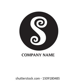 letter S logo design vector icon template