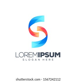 letter S logo design vector illustration