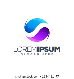 letter S logo design vector illustration