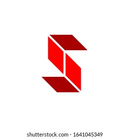 letter S logo design vector sign template