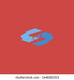 icono de vector de diseño de logotipo de letra s