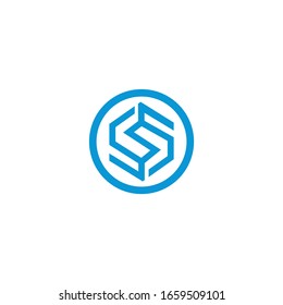 plantilla de icono del vector de diseño del logotipo de letra S