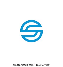 letter S logo design vector icon template