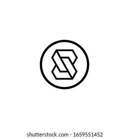 letter S logo design vector icon template