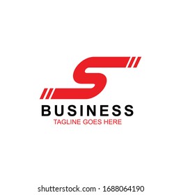 Letter S Logo Design Vector With Speed Concept. Isolated in White Background