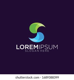 letter S logo design vector illustration