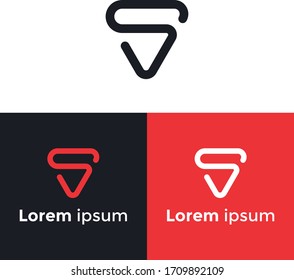 Elementos de plantilla vectorial de diseño del logotipo de la letra S, monograma de icono de fuente S. 