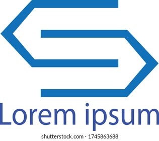 Letter s logo design vector stock