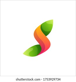 ilustración vectorial del diseño del logotipo de la letra S