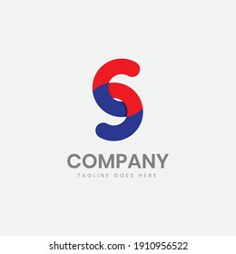 Diseño del logotipo de la letra S en el vector
