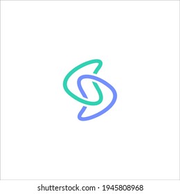 letter S logo design vector sign