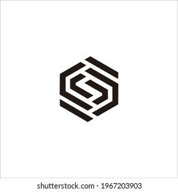 letter S logo design vector sign
