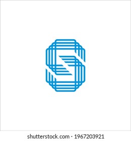 letter S logo design vector sign