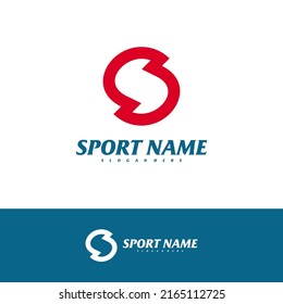 Plantilla vectorial de diseño del logotipo de la letra S, ilustración de conceptos del logotipo inicial de S.