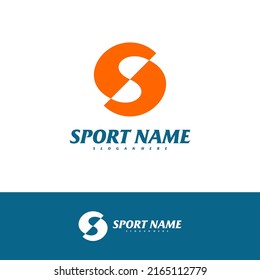 Plantilla vectorial de diseño del logotipo de la letra S, ilustración de conceptos del logotipo inicial de S.