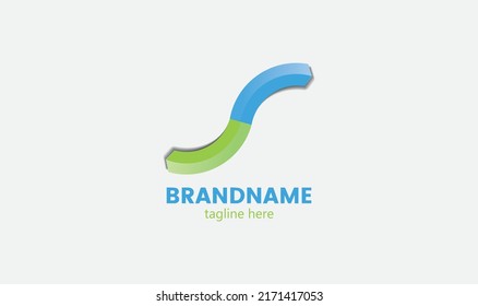 Letter S Logo Design vector template Corporate Linear Outline style. Colorful Logotype concept symbol icon. Initial Letter S Logo. S letter for logo. Initial S multicolor letter logo.