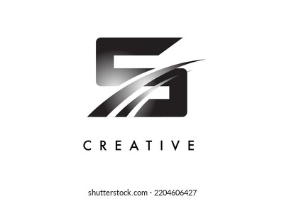 Letter S Logo Design Vector with Curved Swoosh Lines and Creative Look. Elegant Initial Modern S Logo Icon Idea Vector Illustration.