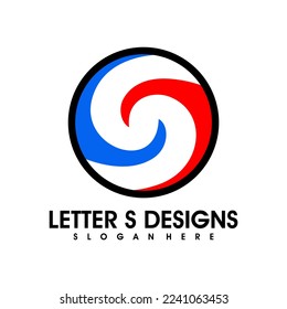 letter S logo design vector