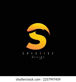 Letter S Logo Design Vector with Curved Purple Blue Swoosh Lines and Creative Look. Elegant Initial Modern S Logo Icon Idea Vector Illustration