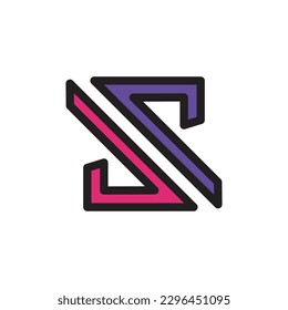 Letter S logo design vector template sign icon.
