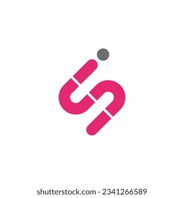 Letter S Logo Design vector . Corporate Linear Outline style. Colorful Logotype concept symbol icon