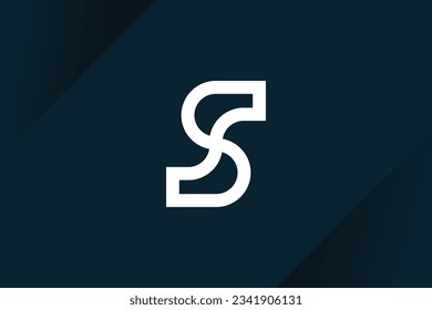 Icono vectorial de diseño del logotipo de la letra S con idea moderna