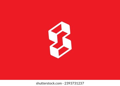 Plantilla de vector de diseño de logotipo de carta S